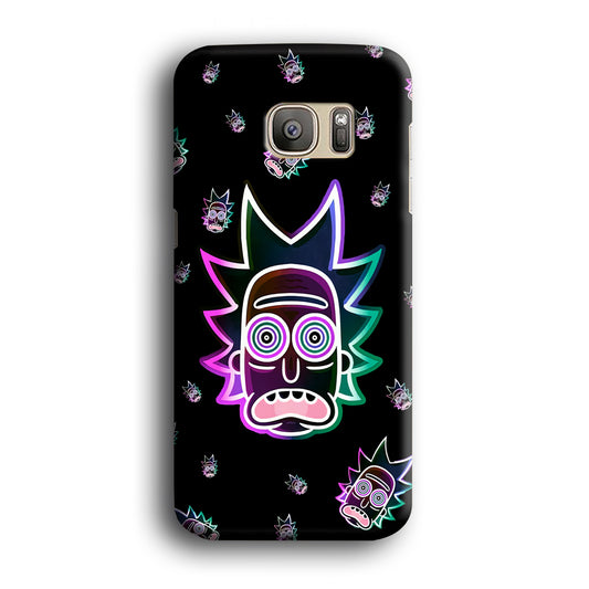 Rick and Morty Face Glow Samsung Galaxy S7 Edge 3D Case