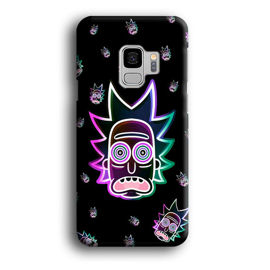 Rick and Morty Face Glow Samsung Galaxy S9 3D Case