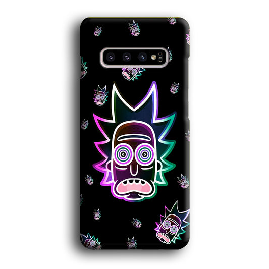 Rick and Morty Face Glow Samsung Galaxy S10E 3D Case