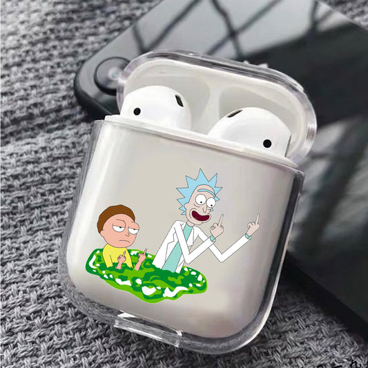 Rick and Morty Insulting Protective Clear Case Cover For Apple Airpods