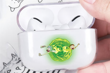 Rick and Morty Time Portal Protective Clear Case Cover For Apple Airpod Pro