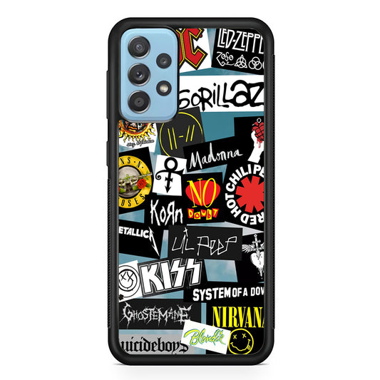 Rock's Band Famous Label Samsung Galaxy A72 Case