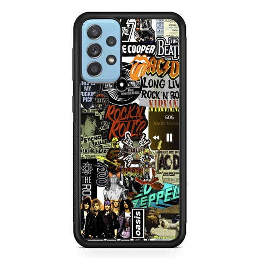 Rock's Band Historical Touch Collage Samsung Galaxy A72 Case