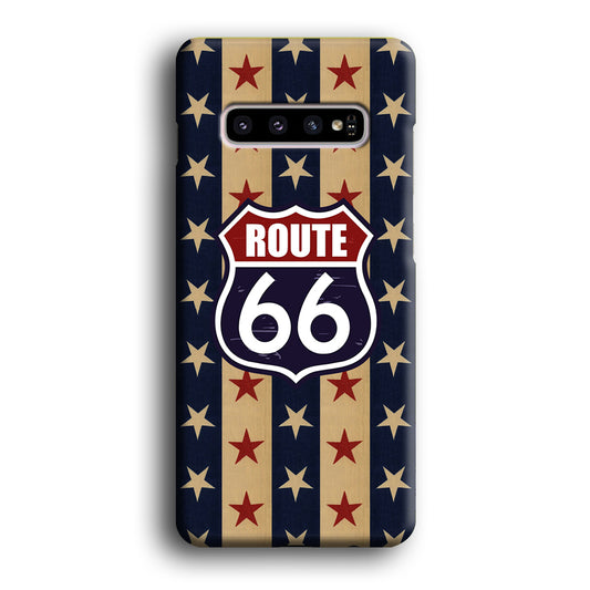 Route 66 Emblem Logo Samsung Galaxy S10 3D Case