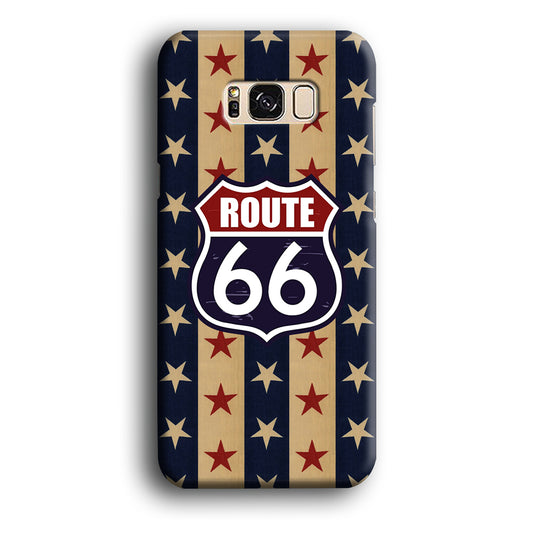 Route 66 Emblem Logo Samsung Galaxy S8 3D Case