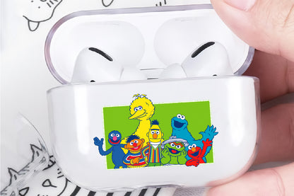 Sesame Street Frame of Family Protective Clear Case Cover For Apple Airpod Pro