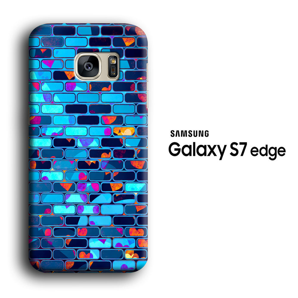Shape of Square Neon Walls Samsung Galaxy S7 Edge 3D Case
