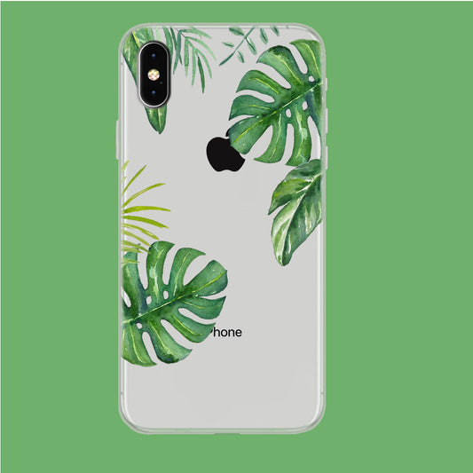 Simple Leaves iPhone Xs Max Clear Case