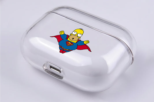 Simpson To Be Superman Protective Clear Case Cover For Apple Airpod Pro