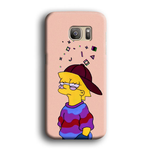 Simpsons Lisa Illusion Samsung Galaxy S7 Edge 3D Case