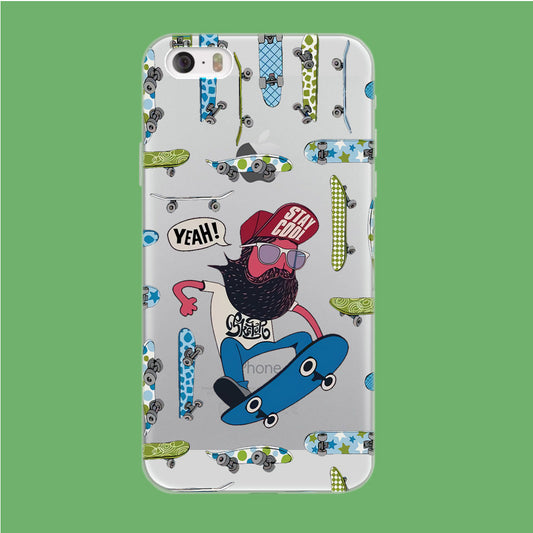 Skate Beard Man iPhone 5 | 5s Clear Case