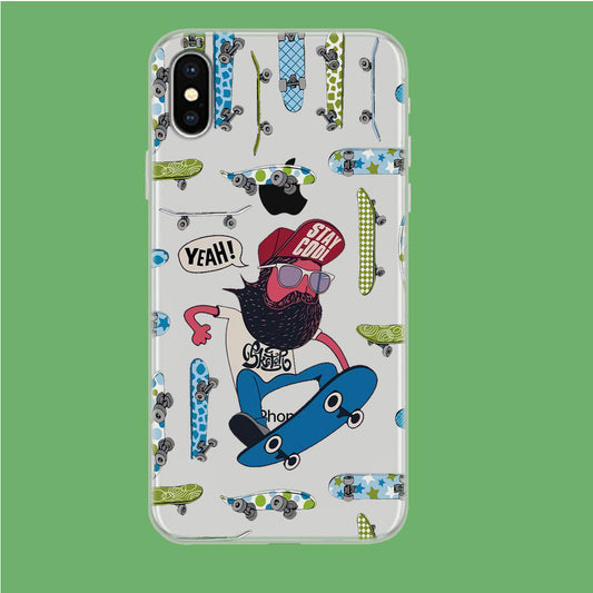 Skate and Bart iPhone X Clear Case
