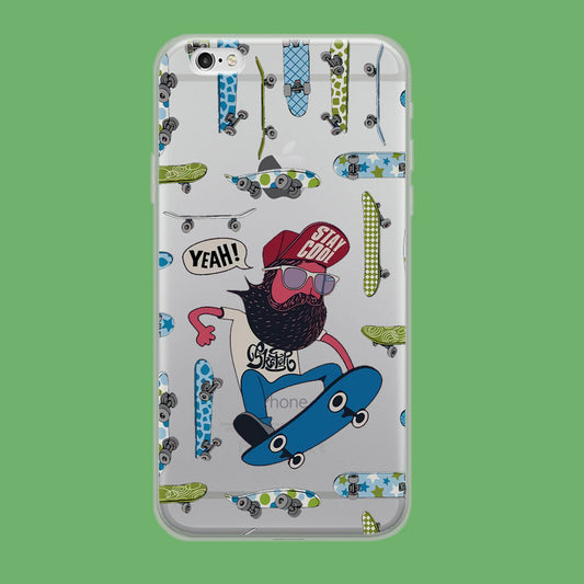 Skate Beard Man iPhone 6 Plus | iPhone 6s Plus Clear Case