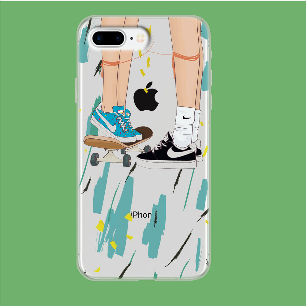 Skate With Love iPhone 7 Plus Clear Case