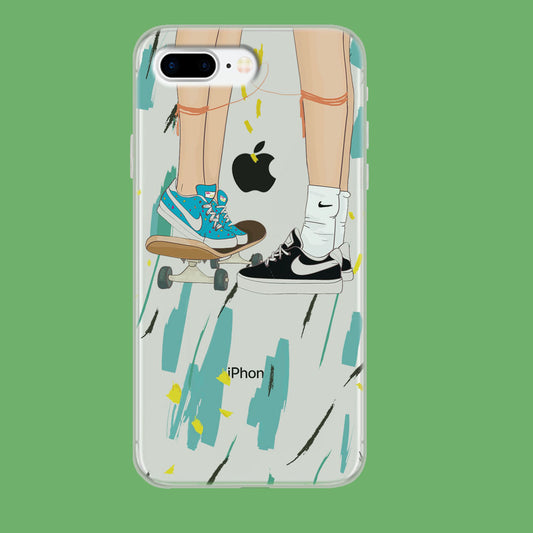 Skate With Love iPhone 8 Plus Clear Case
