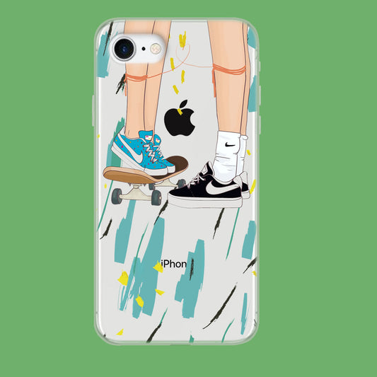 Skate With Love iPhone 8 Clear Case
