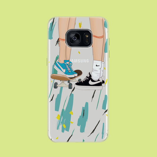 Skate With Love Samsung Galaxy S7 Edge Clear Case