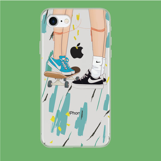 Skate With Love iPhone 7 Clear Case