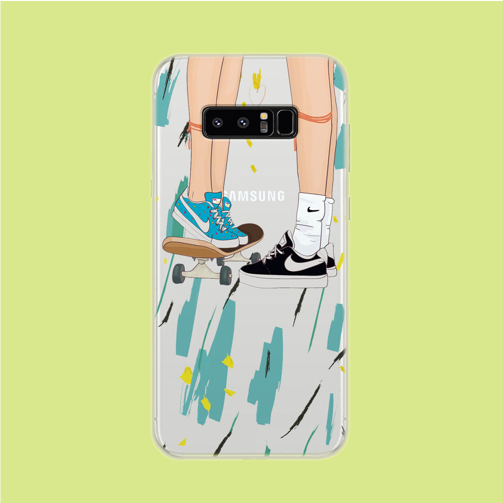 Skate With Love Samsung Galaxy Note 8 Clear Case