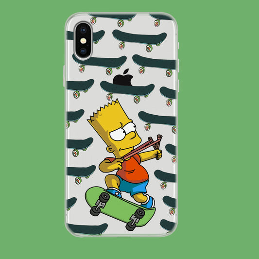 Skate and Bart iPhone Xs Clear Case