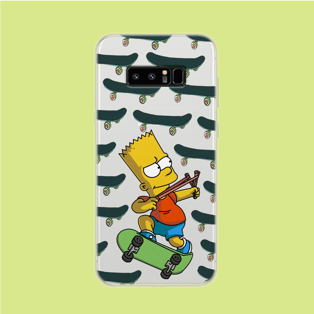 Skate and Bart Samsung Galaxy Note 8 Clear Case