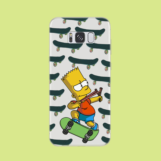Skate and Bart Samsung Galaxy S8 Clear Case