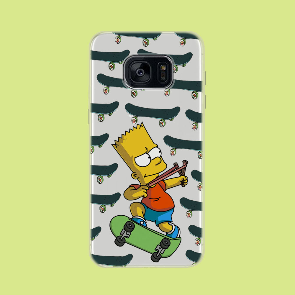 Skate and Bart Samsung Galaxy S7 Clear Case