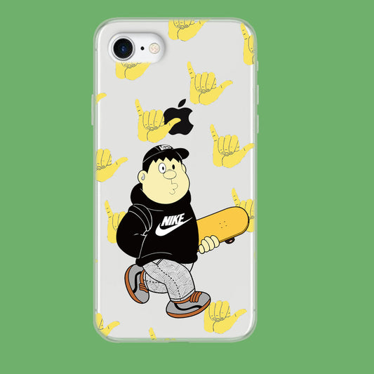 Skate in Takeshi Giant Style iPhone 8 Clear Case