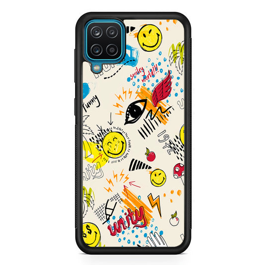 Smiley World Abstract Drawing Samsung Galaxy A12 Case