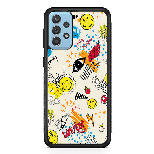 Smiley World Abstract Drawing Samsung Galaxy A72 Case