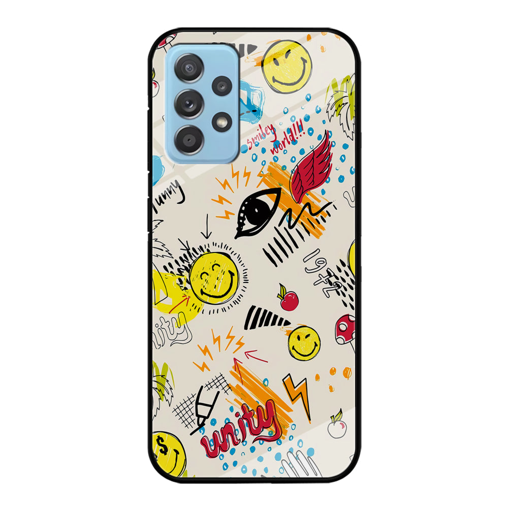 Smiley World Abstract Drawing Samsung Galaxy A52 Case