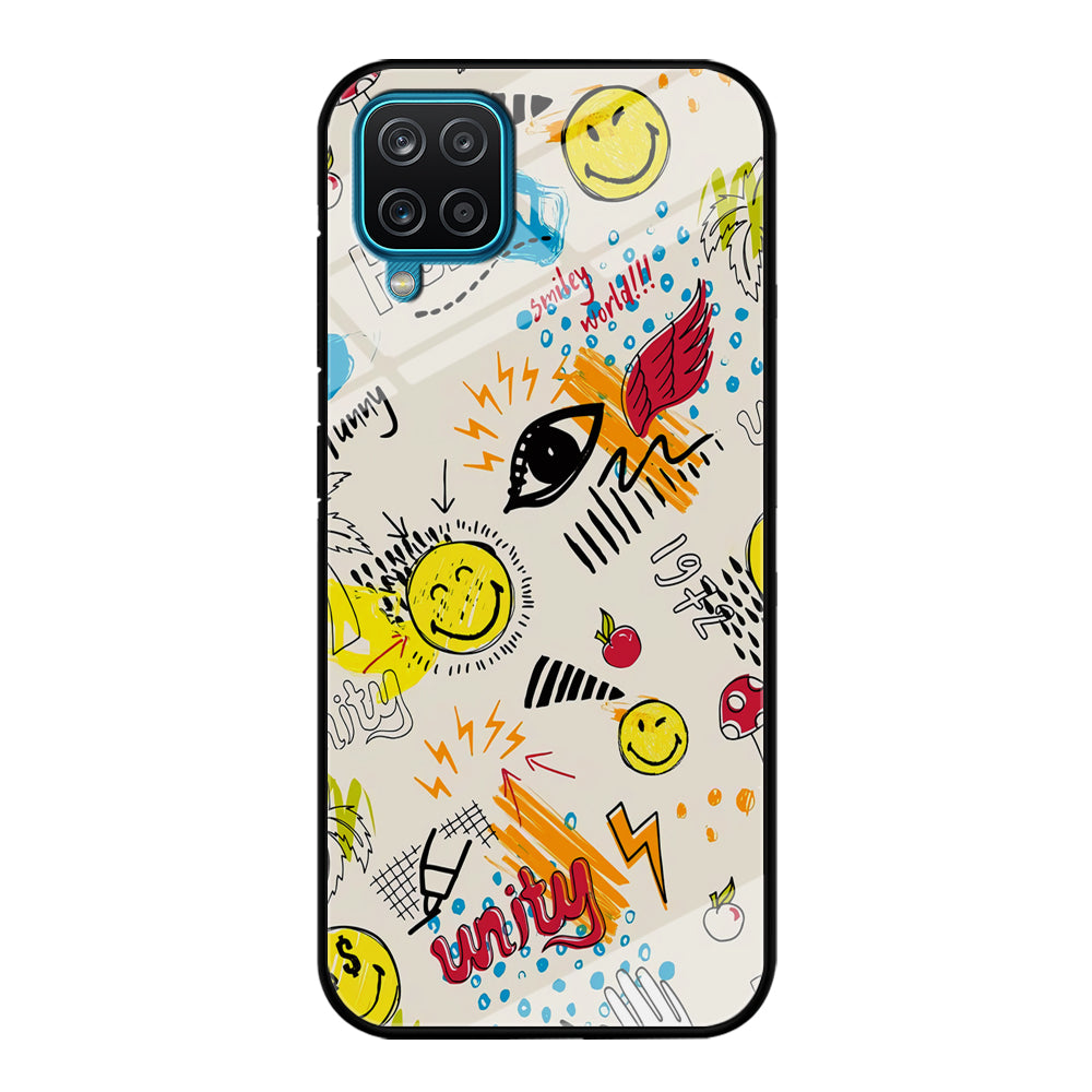Smiley World Abstract Drawing Samsung Galaxy A12 Case