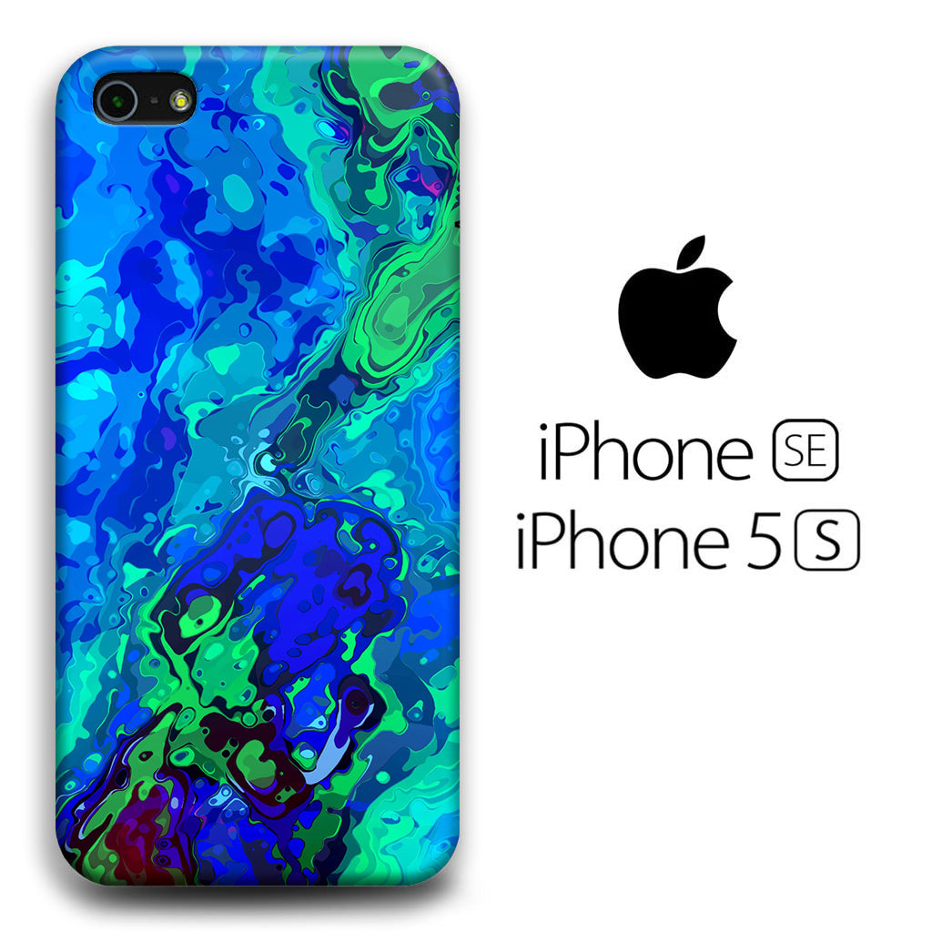 Smoke Blue Green Canvas Dimension iPhone 5 | 5s 3D Case