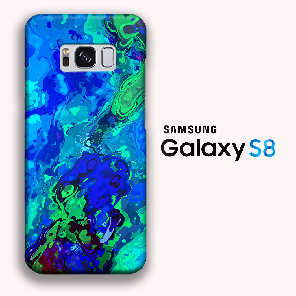 Smoke Blue Green Canvas Dimension Samsung Galaxy S8 3D Case