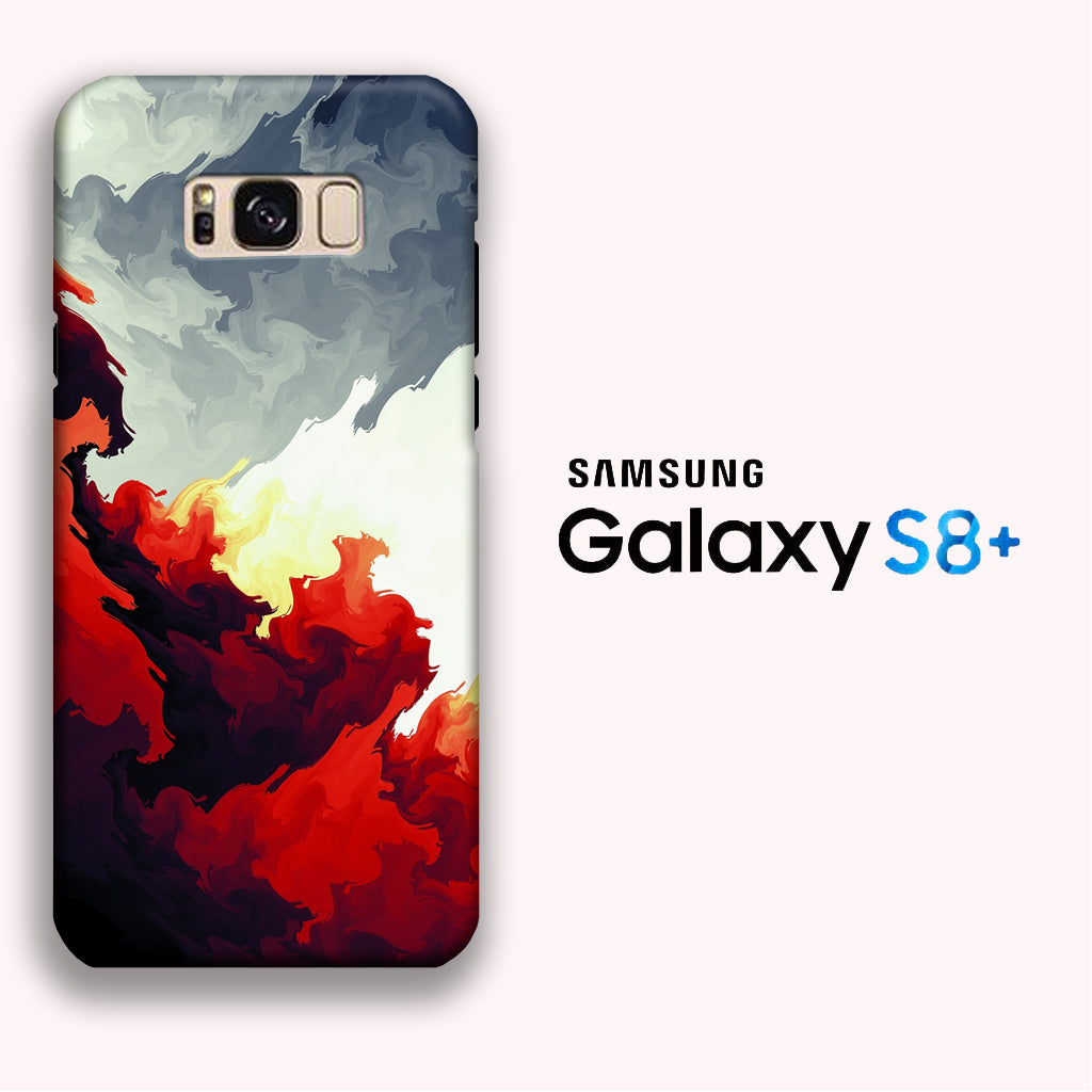 Smoke Red Gray Samsung Galaxy S8 Plus 3D Case
