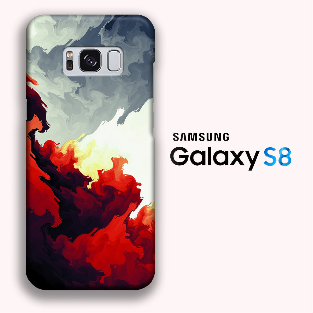Smoke Red Gray Samsung Galaxy S8 3D Case