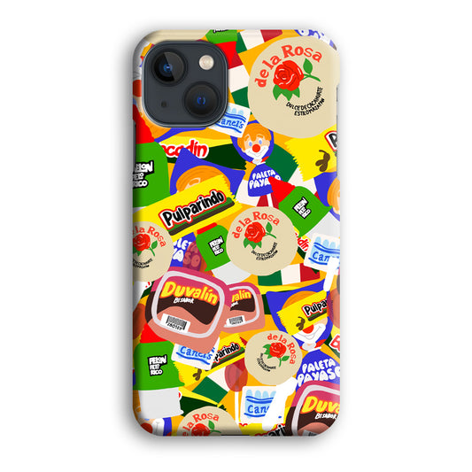 Snack Collection Cartoon Art iPhone 13 3D Case