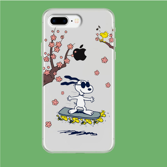Snoopy Flying Board iPhone 7 Plus Clear Case