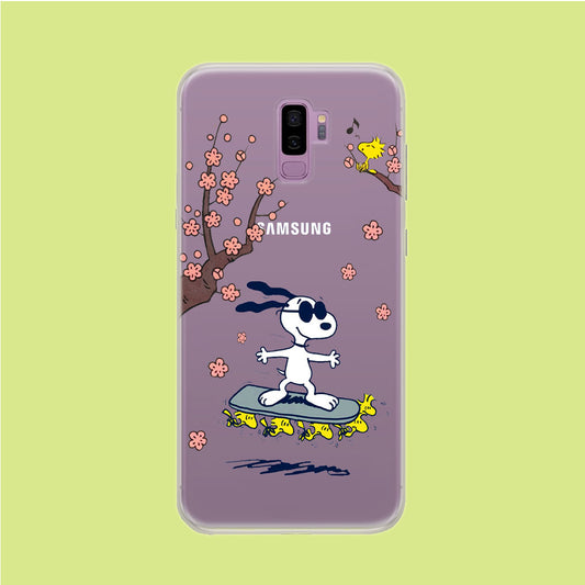 Snoopy Flying Board Samsung Galaxy S9 Plus Clear Case