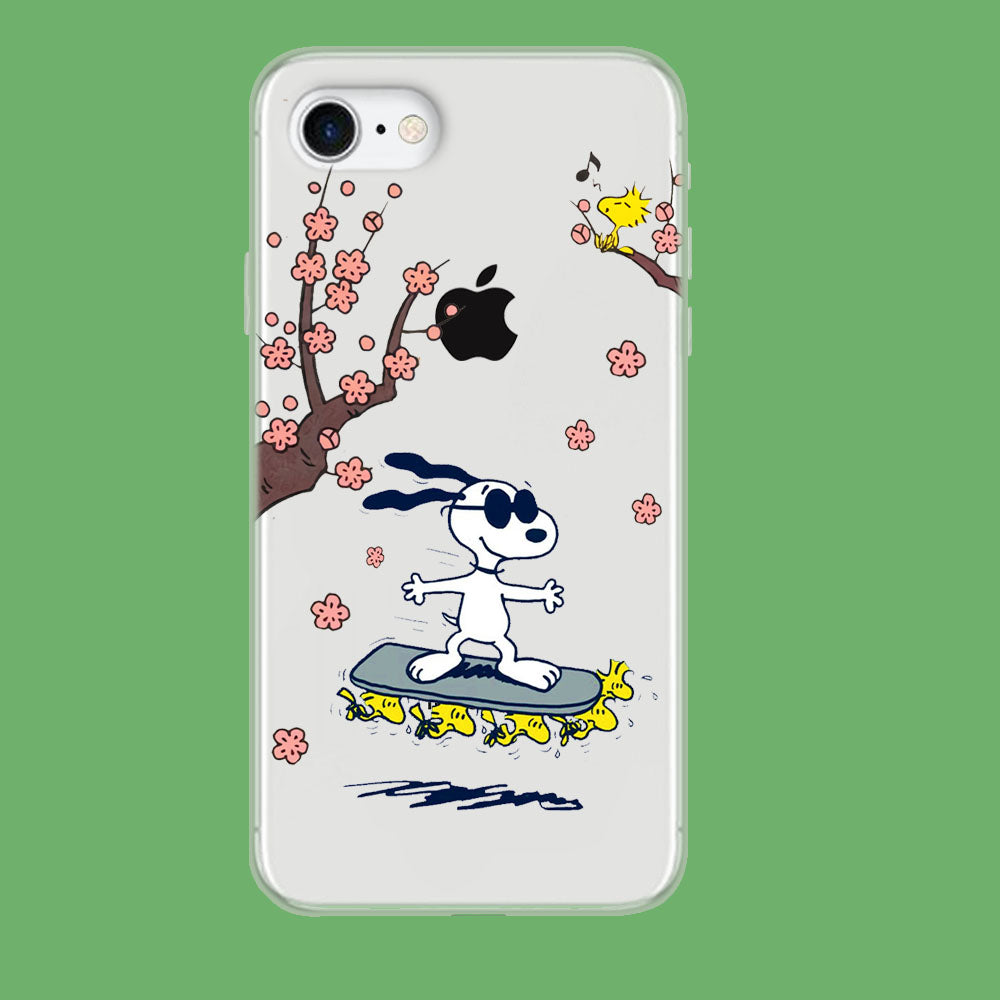 Snoopy Flying Board iPhone 8 Clear Case