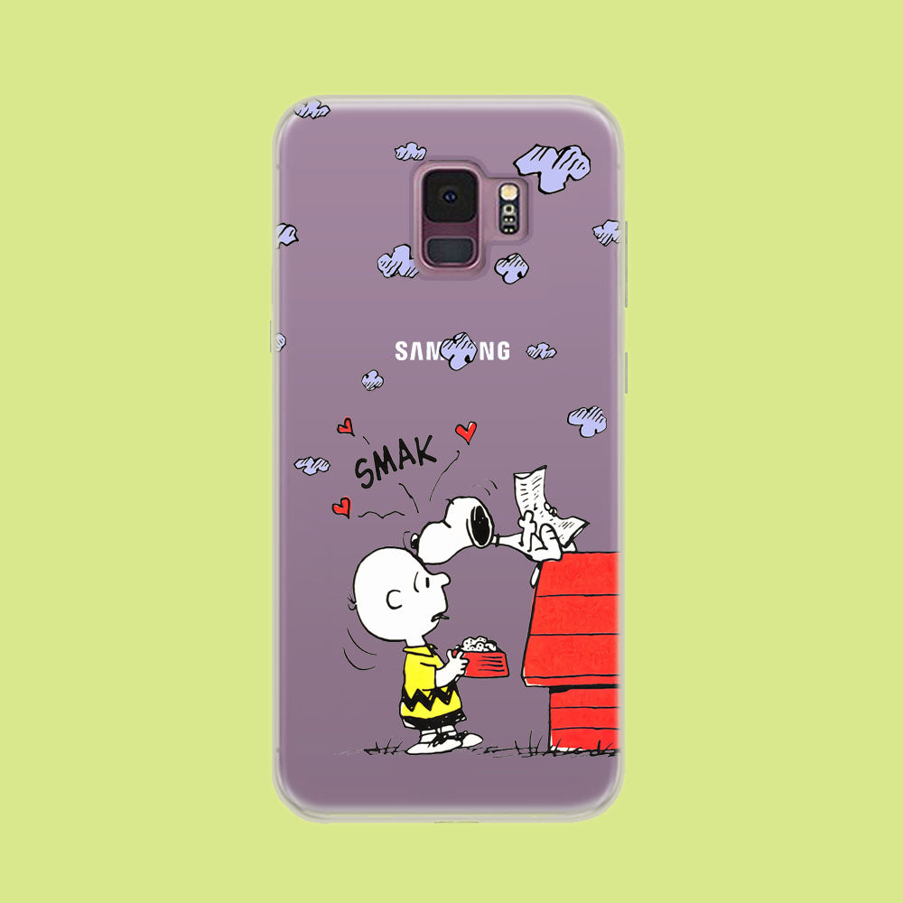 Snoopy Smak Kiss Samsung Galaxy S9 Clear Case