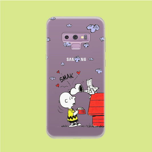 Snoopy Smak Kiss Samsung Galaxy Note 9 Clear Case