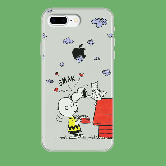 Snoopy Smak Kiss iPhone 8 Plus Clear Case