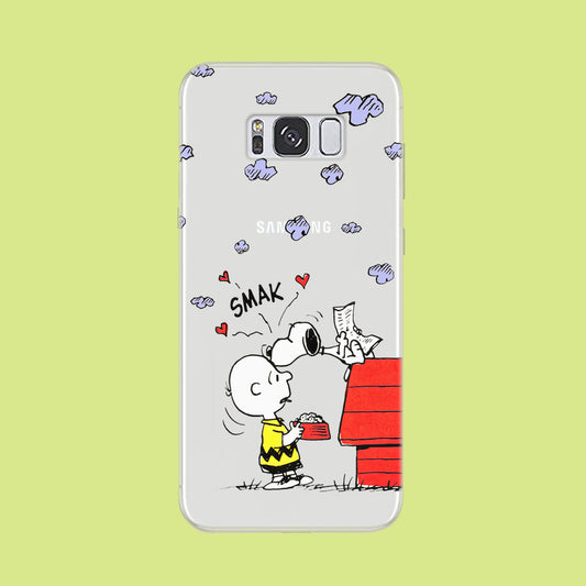 Snoopy Smak Kiss Samsung Galaxy S8 Plus Clear Case