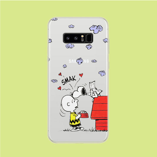 Snoopy Smak Kiss Samsung Galaxy Note 8 Clear Case