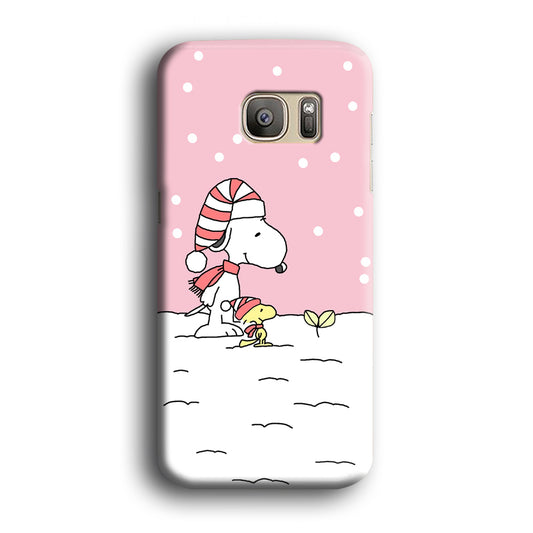 Snoopy Snow Drop Samsung Galaxy S7 Edge 3D Case