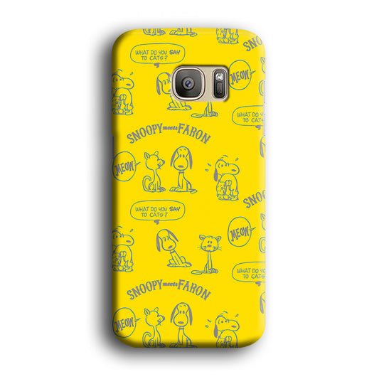 Snoopy and Faroon Samsung Galaxy S7 3D Case