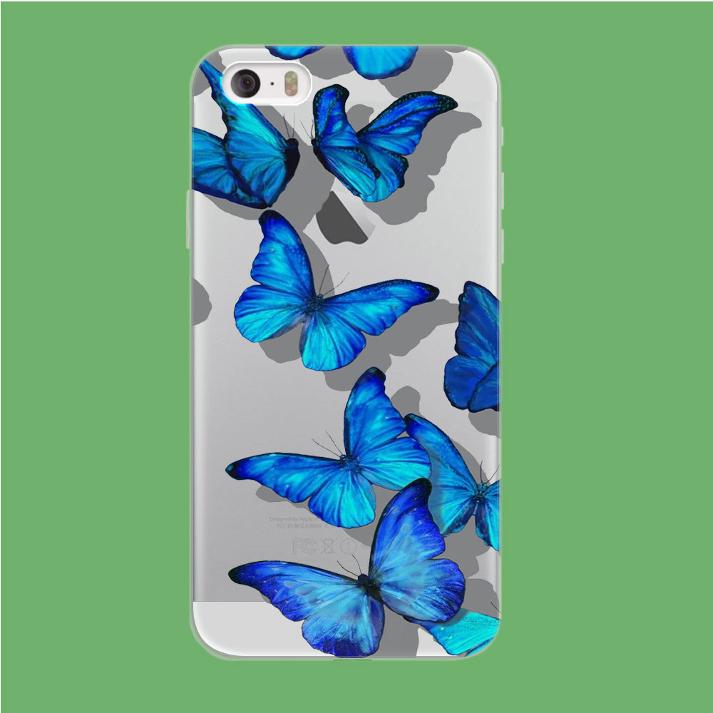Sparkling Blue Butterfly iPhone 5 | 5s Clear Case