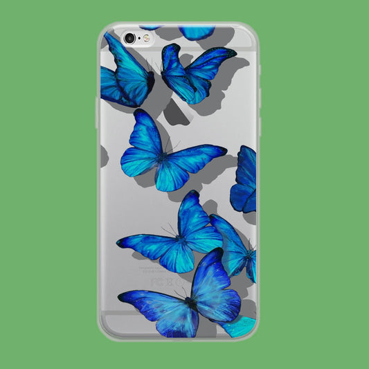Sparkling Blue Butterfly iPhone 6 | iPhone 6s Clear Case