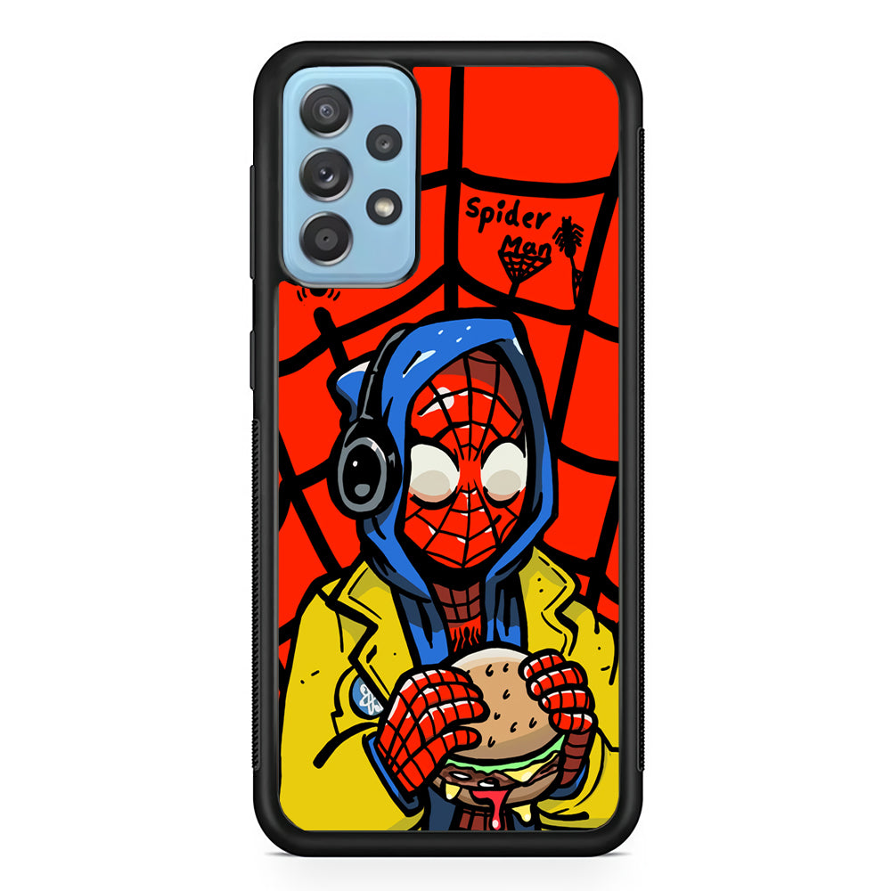 Spiderman Lunch with Burger Samsung Galaxy A52 Case